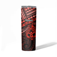 Matariki New Zealand Skinny Tumbler Maori New Year Tiki Red Version LT14 - Polynesian Pride