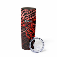 Matariki New Zealand Skinny Tumbler Maori New Year Tiki Red Version LT14 - Polynesian Pride