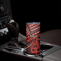 Matariki New Zealand Skinny Tumbler Maori New Year Tiki Red Version LT14 - Polynesian Pride