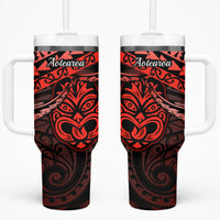 Matariki New Zealand Tumbler With Handle Maori New Year Tiki Red Version