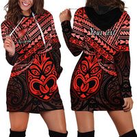Personalised Matariki New Zealand Hoodie Dress Maori New Year Tiki Red Version LT14 - Polynesian Pride