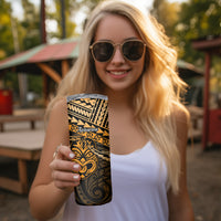 Matariki New Zealand Skinny Tumbler Maori New Year Tiki Gold Version LT14 - Polynesian Pride