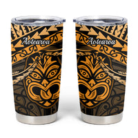 Matariki New Zealand Tumbler Cup Maori New Year Tiki Gold Version LT14 Gold - Polynesian Pride