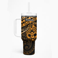 Matariki New Zealand Tumbler With Handle Maori New Year Tiki Gold Version