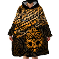 Personalised Matariki New Zealand Wearable Blanket Hoodie Maori New Year Tiki Gold Version LT14 - Polynesian Pride