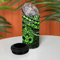 Matariki New Zealand 4 in 1 Can Cooler Tumbler Maori New Year Tiki Green Version LT14 - Polynesian Pride