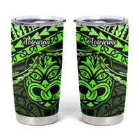Matariki New Zealand Tumbler Cup Maori New Year Tiki Green Version LT14 Green - Polynesian Pride