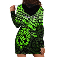 Personalised Matariki New Zealand Hoodie Dress Maori New Year Tiki Green Version LT14 - Polynesian Pride