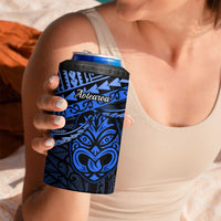 Matariki New Zealand 4 in 1 Can Cooler Tumbler Maori New Year Tiki Blue Version LT14 - Polynesian Pride