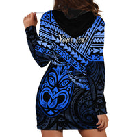 Personalised Matariki New Zealand Hoodie Dress Maori New Year Tiki Blue Version LT14 - Polynesian Pride