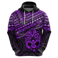 Matariki New Zealand Hoodie Maori New Year Tiki Purple Version LT14 - Polynesian Pride