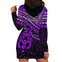 Matariki New Zealand Hoodie Dress Maori New Year Tiki Purple Version LT14 - Polynesian Pride