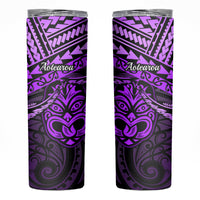 Matariki New Zealand Skinny Tumbler Maori New Year Tiki Purple Version LT14 Purple - Polynesian Pride