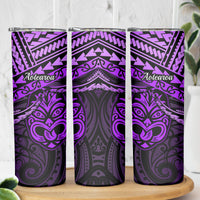 Matariki New Zealand Skinny Tumbler Maori New Year Tiki Purple Version LT14 - Polynesian Pride