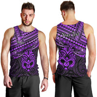 Personalised Matariki New Zealand Men Tank Top Maori New Year Tiki Purple Version LT14 - Polynesian Pride