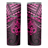 Matariki New Zealand Skinny Tumbler Maori New Year Tiki Pink Version LT14 Pink - Polynesian Pride