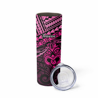 Matariki New Zealand Skinny Tumbler Maori New Year Tiki Pink Version LT14 - Polynesian Pride