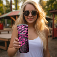Matariki New Zealand Skinny Tumbler Maori New Year Tiki Pink Version LT14 - Polynesian Pride