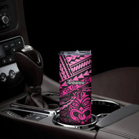 Matariki New Zealand Skinny Tumbler Maori New Year Tiki Pink Version LT14 - Polynesian Pride