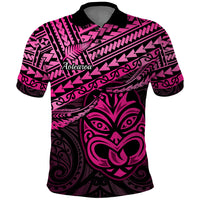 Custom Matariki New Zealand Polo Shirt Maori New Year Tiki Pink Version LT14 Pink - Polynesian Pride