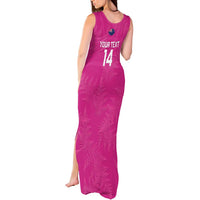 Custom New Zealand Silver Fern Rugby Tank Maxi Dress Go Aotearoa - Pink Version LT14 - Polynesian Pride