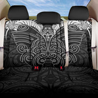 Kia Kaha Te Reo Maori Back Car Seat Cover Aotearoa Hei Tiki With Hongi LT14 One Size Black - Polynesian Pride