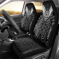 Kia Kaha Te Reo Maori Car Seat Cover Aotearoa Hei Tiki With Hongi LT14 - Polynesian Pride