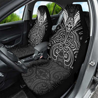 Kia Kaha Te Reo Maori Car Seat Cover Aotearoa Hei Tiki With Hongi LT14 - Polynesian Pride