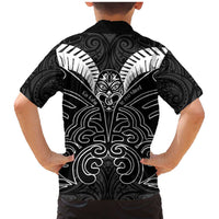 Kia Kaha Te Reo Maori Family Matching Mermaid Dress and Hawaiian Shirt Aotearoa Hei Tiki With Hongi LT14 - Polynesian Pride