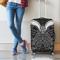 Kia Kaha Te Reo Maori Luggage Cover Aotearoa Hei Tiki With Hongi LT14 - Polynesian Pride