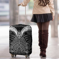 Kia Kaha Te Reo Maori Luggage Cover Aotearoa Hei Tiki With Hongi LT14 - Polynesian Pride