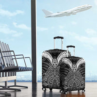 Kia Kaha Te Reo Maori Luggage Cover Aotearoa Hei Tiki With Hongi LT14 - Polynesian Pride