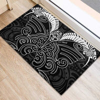 Kia Kaha Te Reo Maori Rubber Doormat Aotearoa Hei Tiki With Hongi