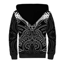 Kia Kaha Te Reo Maori Sherpa Hoodie Aotearoa Hei Tiki With Hongi LT14 - Polynesian Pride