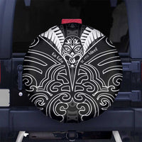 Kia Kaha Te Reo Maori Spare Tire Cover Aotearoa Hei Tiki With Hongi LT14 - Polynesian Pride