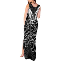 Kia Kaha Te Reo Maori Tank Maxi Dress Aotearoa Hei Tiki With Hongi LT14 - Polynesian Pride