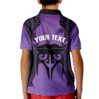 Personalised New Zealand Suffrage Day Kid Polo Shirt Maori Tattoo Galaxy Vibe LT14 - Polynesian Pride