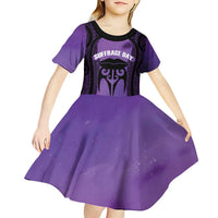 Personalised New Zealand Suffrage Day Kid Short Sleeve Dress Maori Tattoo Galaxy Vibe LT14 - Polynesian Pride