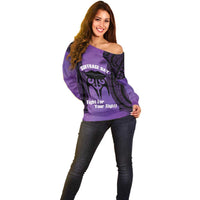 Personalised New Zealand Suffrage Day Off Shoulder Sweater Maori Tattoo Galaxy Vibe - Polynesian Pride