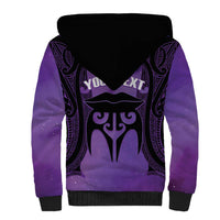 Personalised New Zealand Suffrage Day Sherpa Hoodie Maori Tattoo Galaxy Vibe LT14 - Polynesian Pride