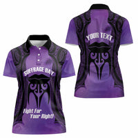 Personalised New Zealand Suffrage Day Women Polo Shirt Maori Tattoo Galaxy Vibe - Polynesian Pride