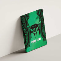 Personalised Moko Kauae New Zealand Canvas Wall Art Maori Chin Tattoo Green LT14 - Polynesian Pride