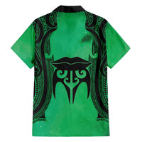 Personalised Moko Kauae New Zealand Hawaiian Shirt Maori Chin Tattoo Green LT14 - Polynesian Pride