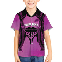 Personalised Moko Kauae New Zealand Hawaiian Shirt Maori Chin Tattoo Pink LT14 - Polynesian Pride