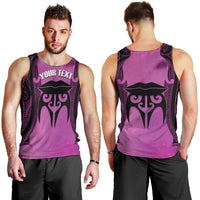 Personalised Moko Kauae New Zealand Men Tank Top Maori Chin Tattoo Pink LT14 - Polynesian Pride