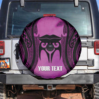 Personalised Moko Kauae New Zealand Spare Tire Cover Maori Chin Tattoo Pink LT14 Pink - Polynesian Pride