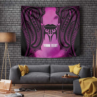 Personalised Moko Kauae New Zealand Tapestry Maori Chin Tattoo Pink LT14 Pink - Polynesian Pride