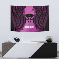 Personalised Moko Kauae New Zealand Tapestry Maori Chin Tattoo Pink LT14 - Polynesian Pride