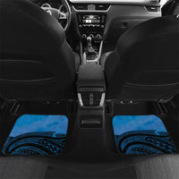 Personalised Moko Kauae New Zealand Car Mats Maori Chin Tattoo Blue LT14 Set 2pcs - Back Blue - Polynesian Pride