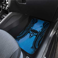 Personalised Moko Kauae New Zealand Car Mats Maori Chin Tattoo Blue LT14 - Polynesian Pride